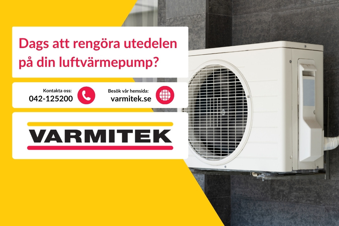 Rengöring av luftvärmepump utedel